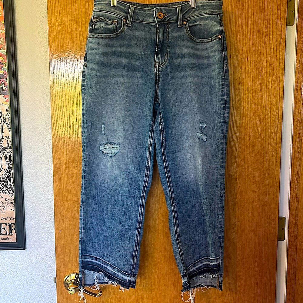 Edgely High Rise Straight Cropped Jeans